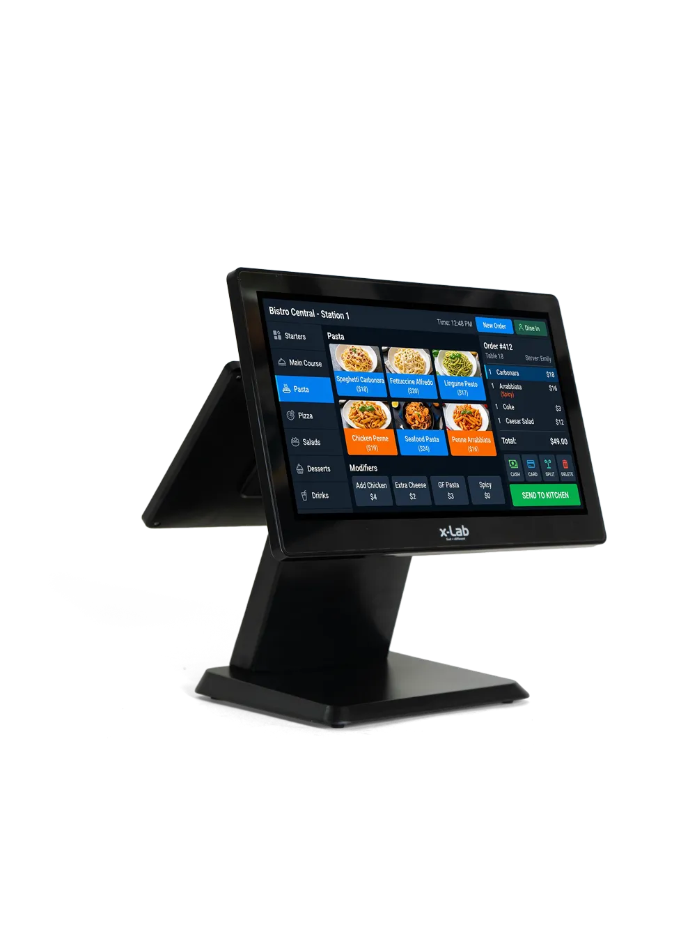 X-Lab XL-PT156D POS Terminal Dual Display 15.6" and 11.6" LCD Touch Screen, i5, Black