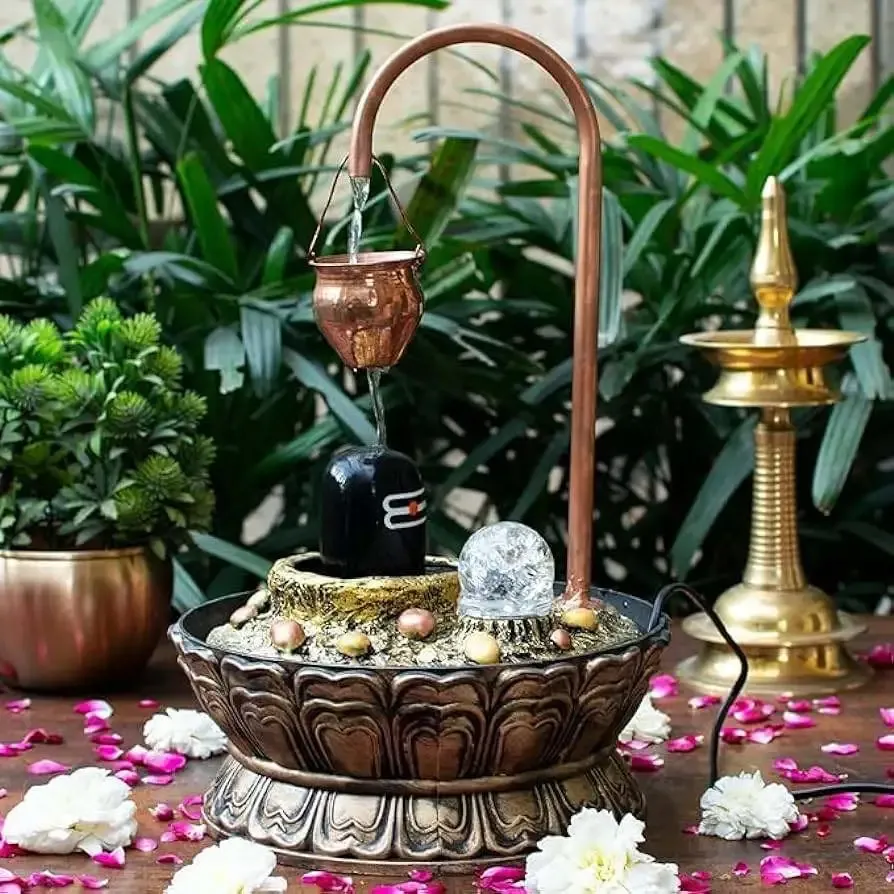 Shiva Linga Water Fall Fountain - Multicolor