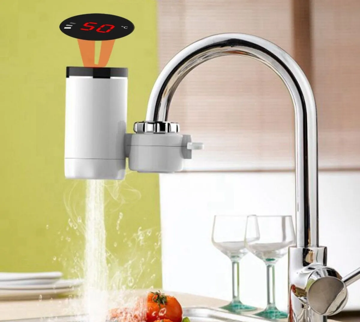 Instant Electric Water Heating Kitchen Faucet - 220V 3000W