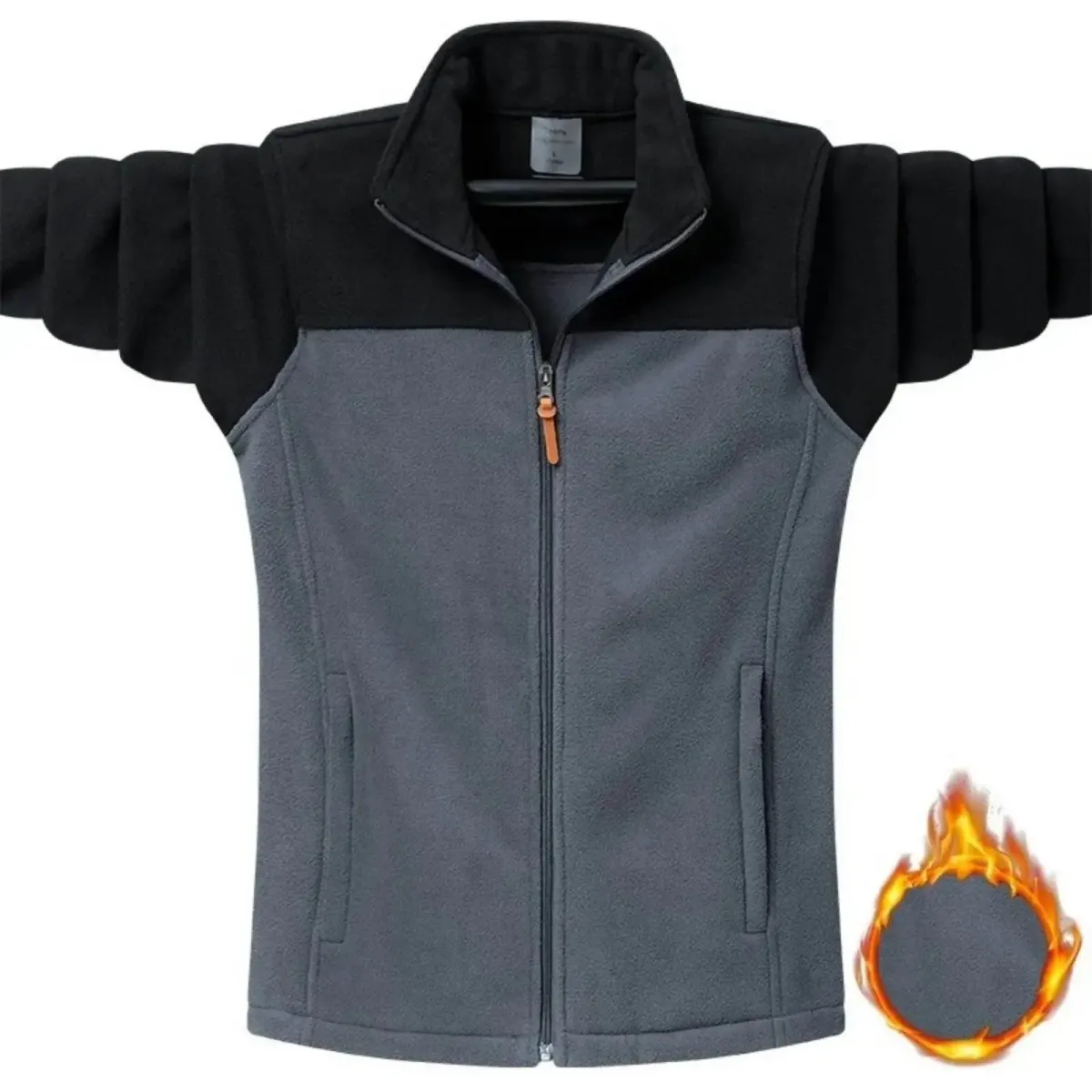Winter Warm Polar Fleece Contrast Jacket For Men
