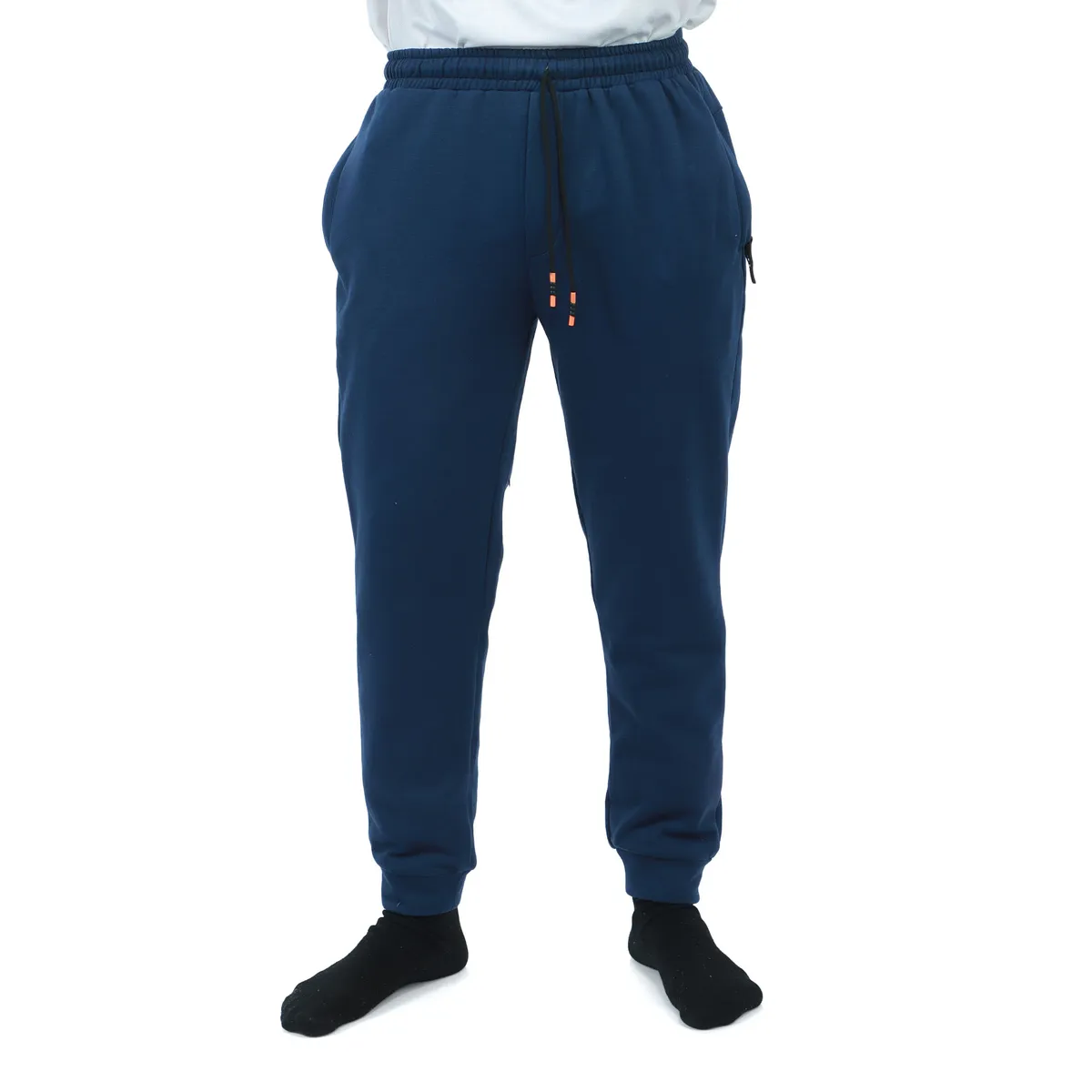 Men’s Cotton Fleece Joggers With 3 Zipped Pockets