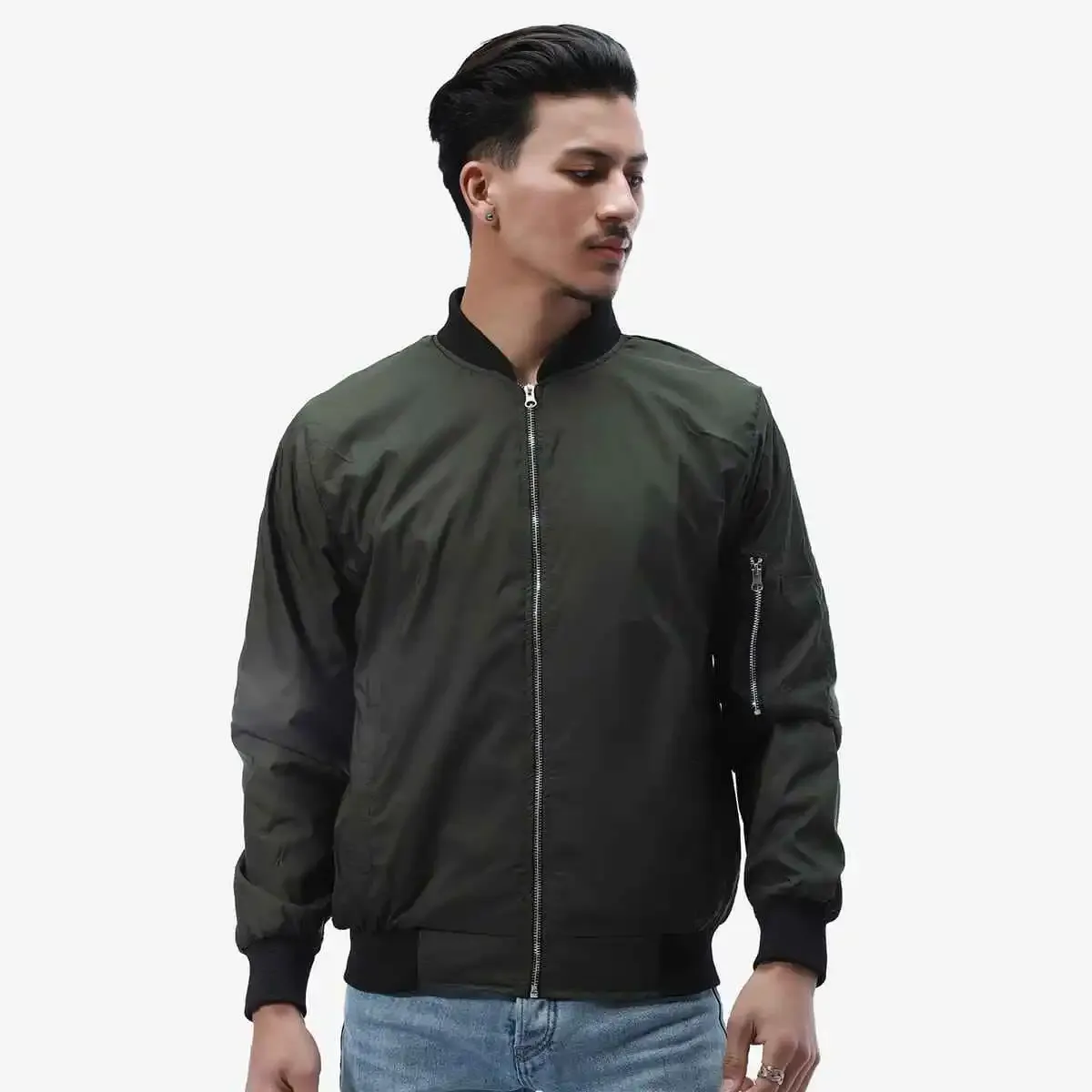 Double Layer Bomber Windcheater Jacket For men