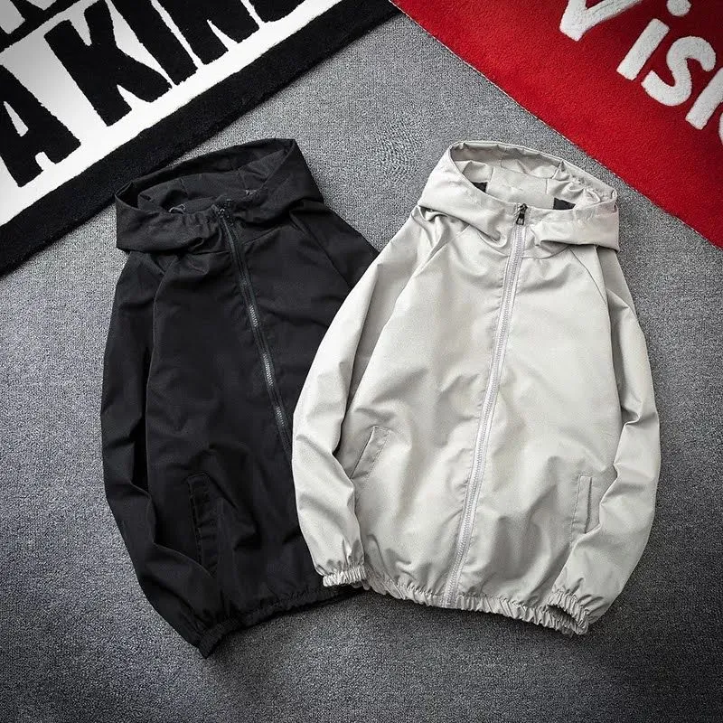 Men’s Summer Single-Layer Contrast Windcheater Jacket - Set Of 2