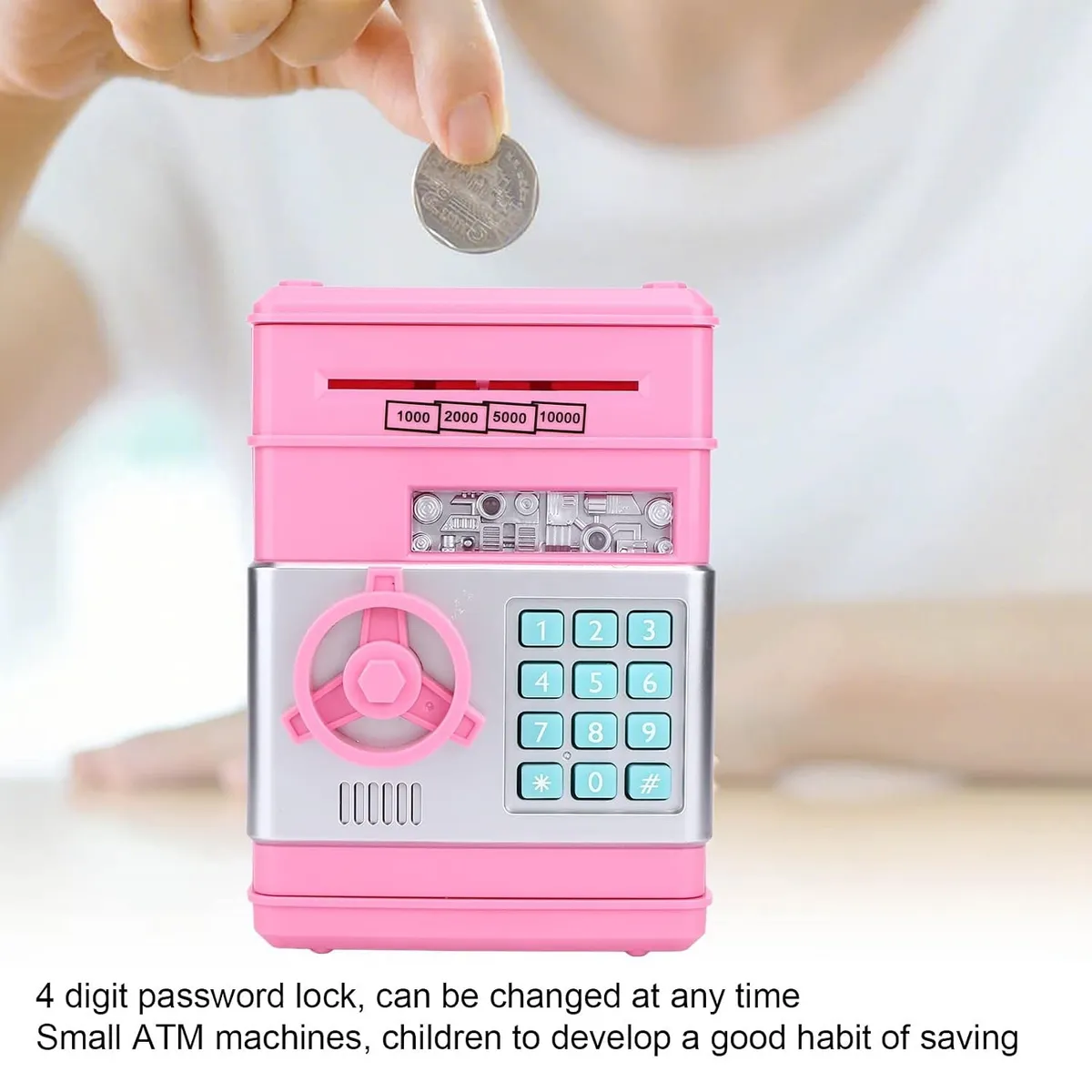 Electronic Money Saving Box Kids Cartoon Safe Bank Box Toy Mini Cash Save Bank Toy with Password for Kids