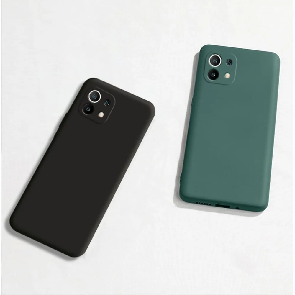 For Xiaomi Mi 11 Lite Case Liquid Silicone Soft Back Cover Bumper Phone Cover