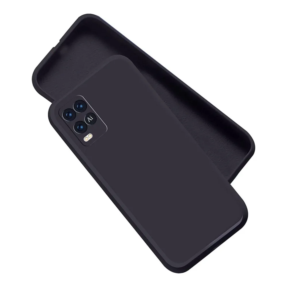 Oppo A54 4G Black Silicone Camera Protection Back Case