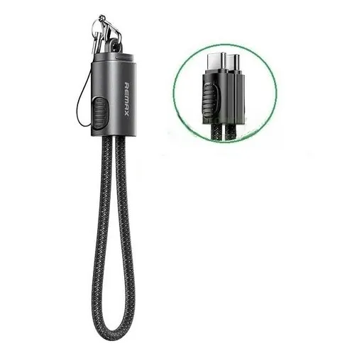 Remax C6 (C-C) 65W Cable With Braided Cord And Zinc Alloy Connector 0.2m