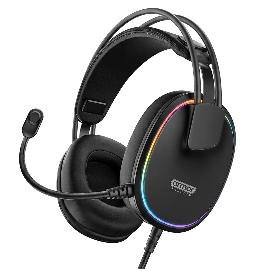 Armor Phantom 4D Surround Sound Gaming Headphone With Flexible Microphone & RGB Lighting