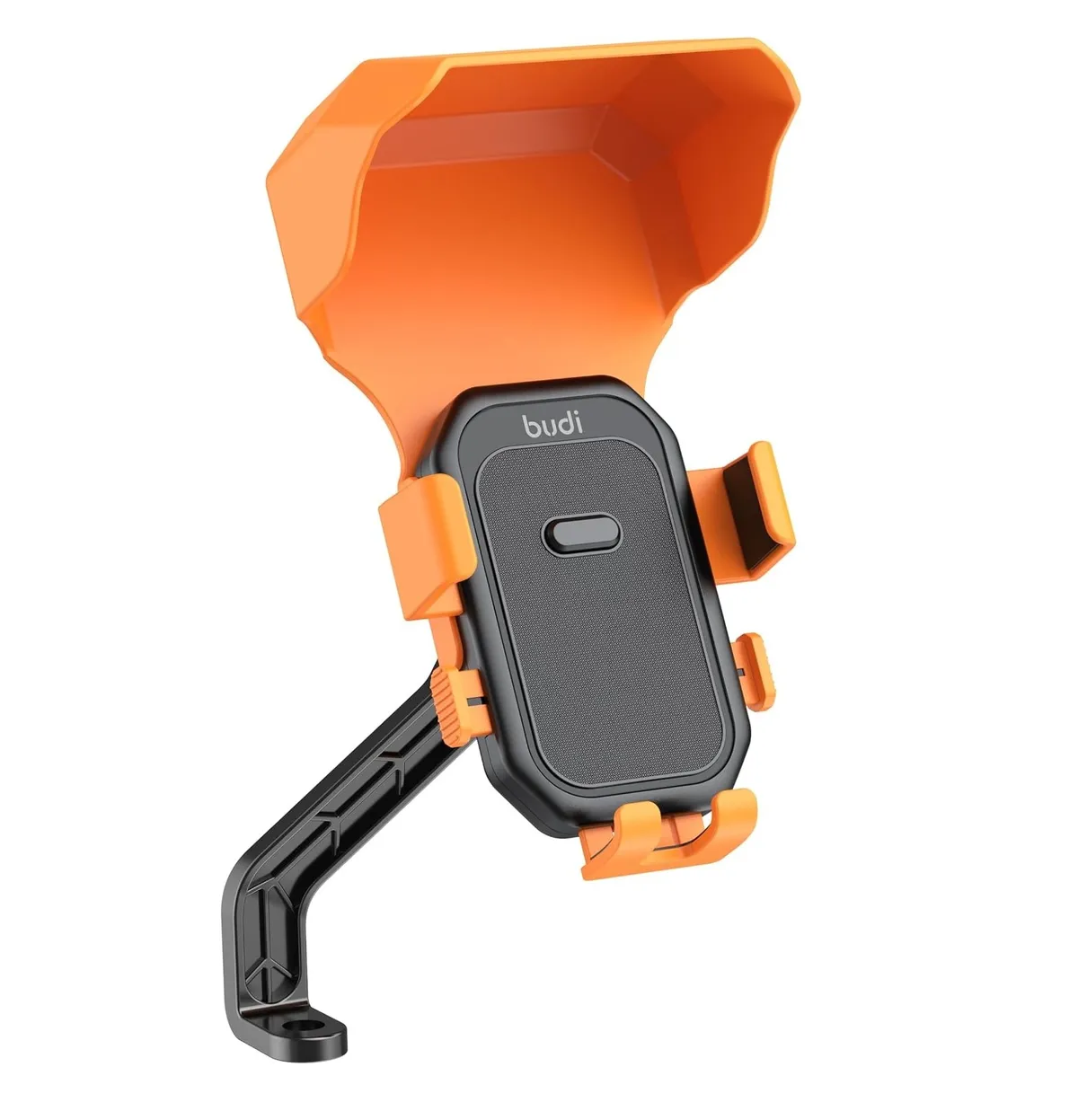Budi CM597C Auto Clamping Motorcycle Phone Holder With Sun & Rain Shield