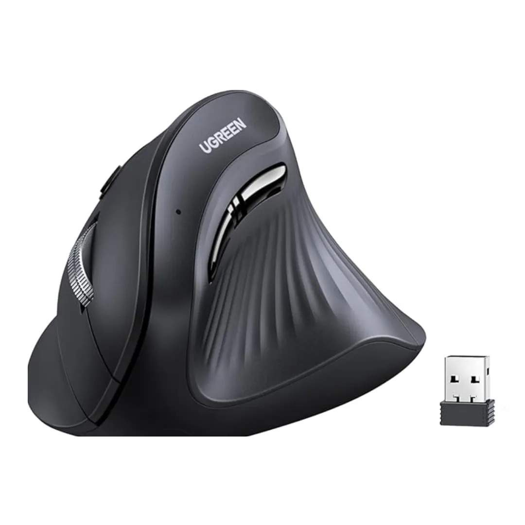 Ugreen MU008 Ergonomic Vertical Wireless Mouse Bluetooth + 2.4GHz Dual-Mode