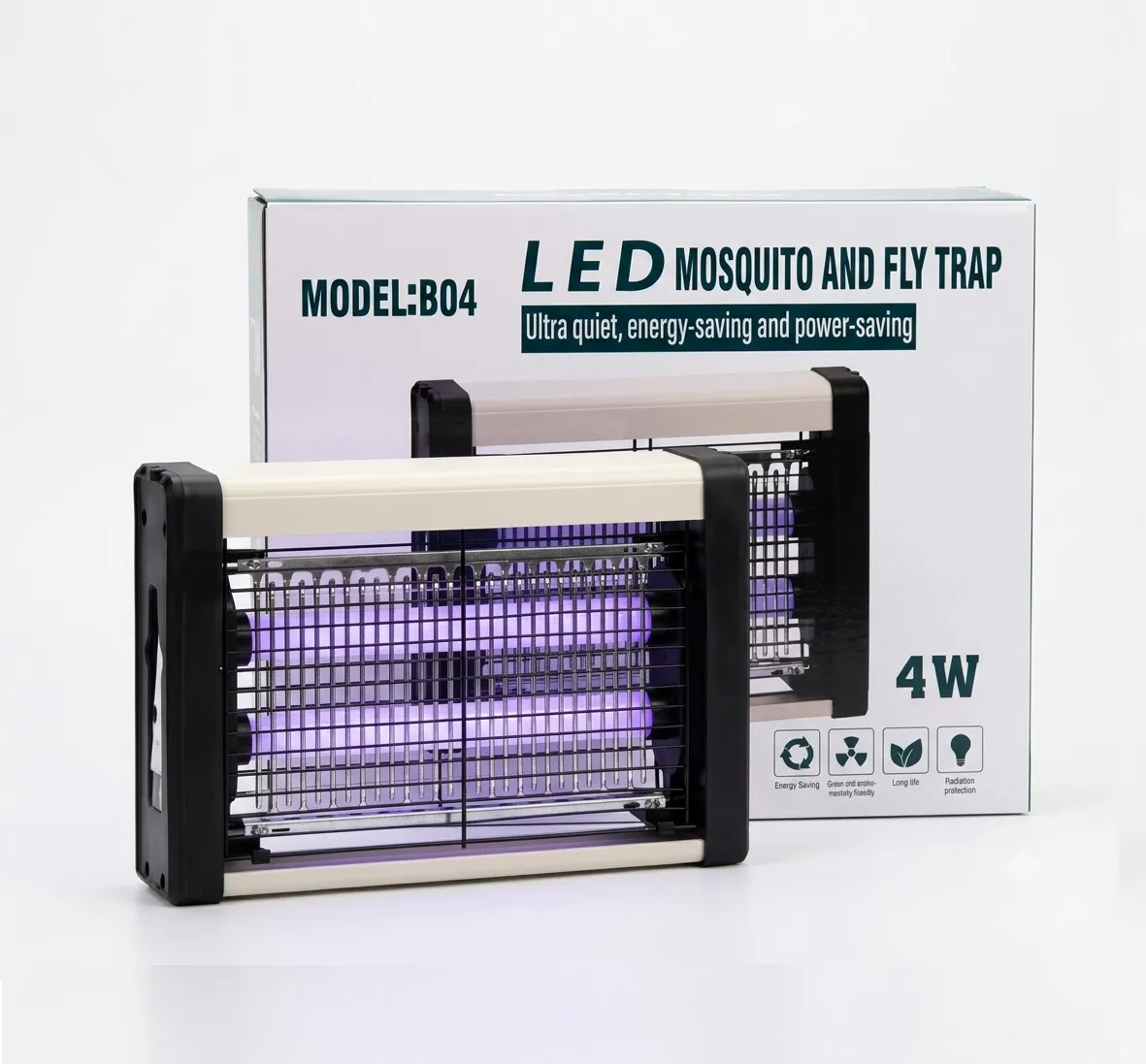 B04 LED Mosquito And Fly Trap – 4W Ultra-Quiet Bug Zapper & Insect Killer