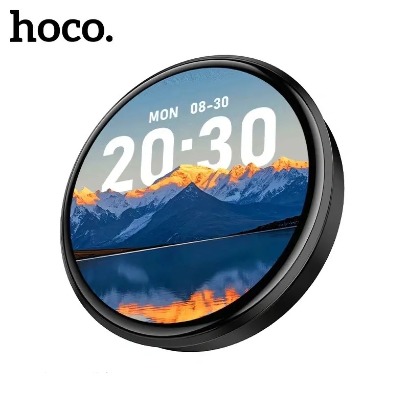 Hoco Y130 Electronic LED Display Badge 1.85-inch Smart Digital Badge For Concerts & Bags