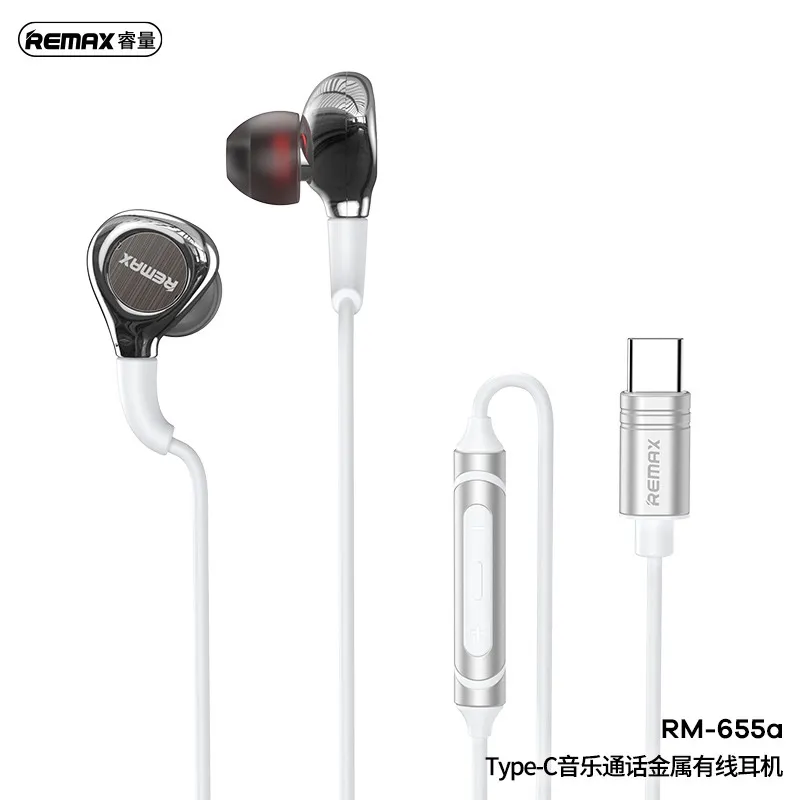 Remax RM 655A Type-C Music Call Wired Earphone