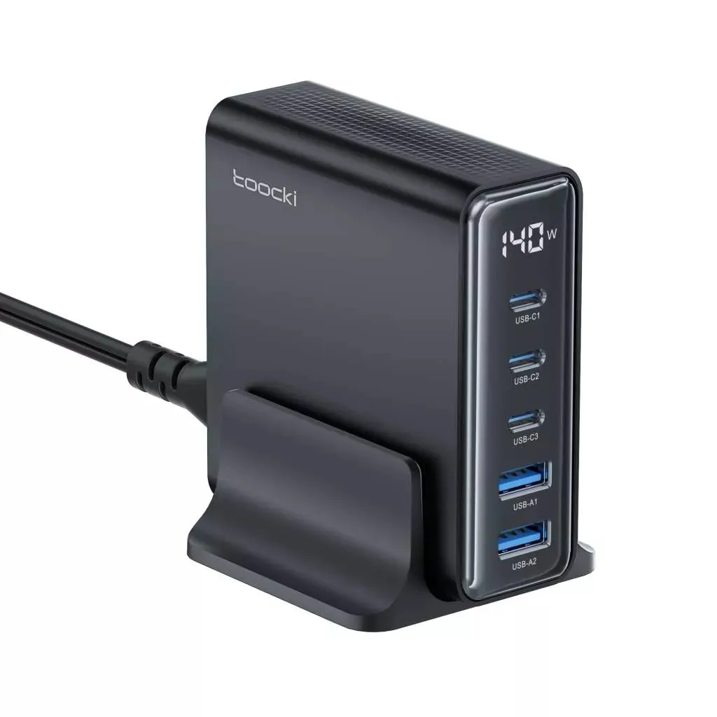 Toocki XR10 140W GaN Desktop Fast Charger 5-Port (3C2A) PD 3.1 Power Adapter