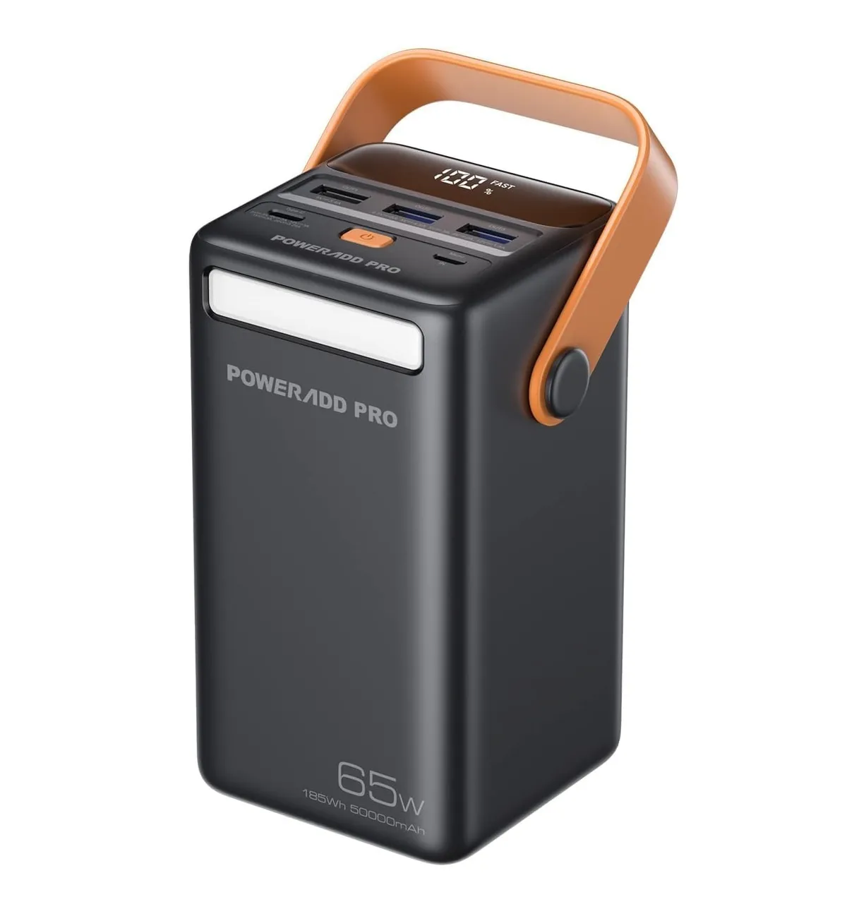 Poweradd Pro 50000mAh 65W PD Fast Charging Portable Power Bank With Flashlight & Digital Display