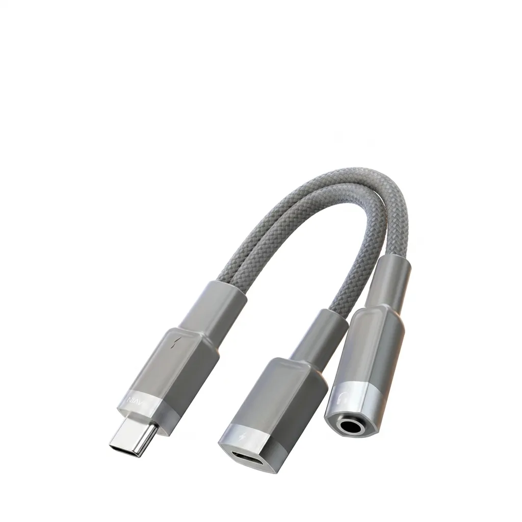 Bavin AUX65 Type C To 3.5mm And Type C Audio Adapter Cable