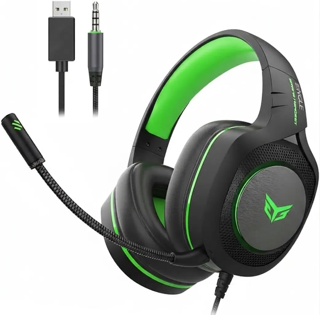 Bingle G20 Wired Gaming Headphone RGB Light Detachable Mic