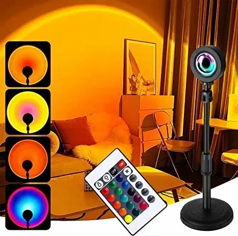 Sunset Lamp 16 Colors Rainbow Projection Lamp With Remote