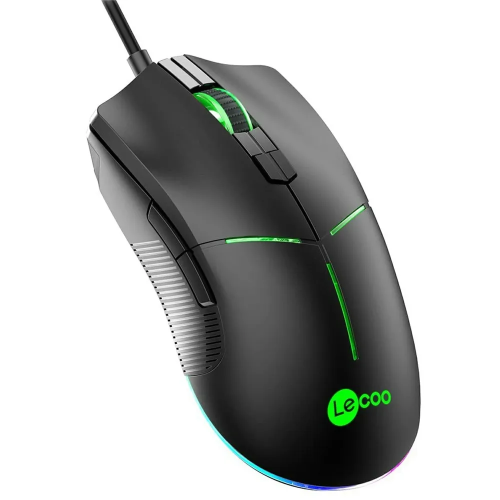 Lenovo Lecoo MS109 RGB Light USB Wired Mouse Desktop Computer Laptop Gaming Mice
