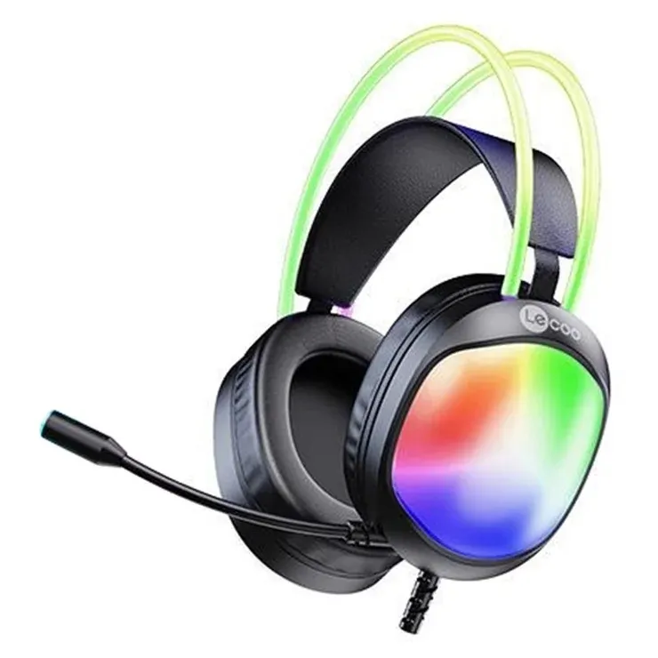 Lenovo Lecoo HT410 Wired Gaming Headset LED Light USB 7.1 Surround Sound Desktop PC Headphone With Microphone