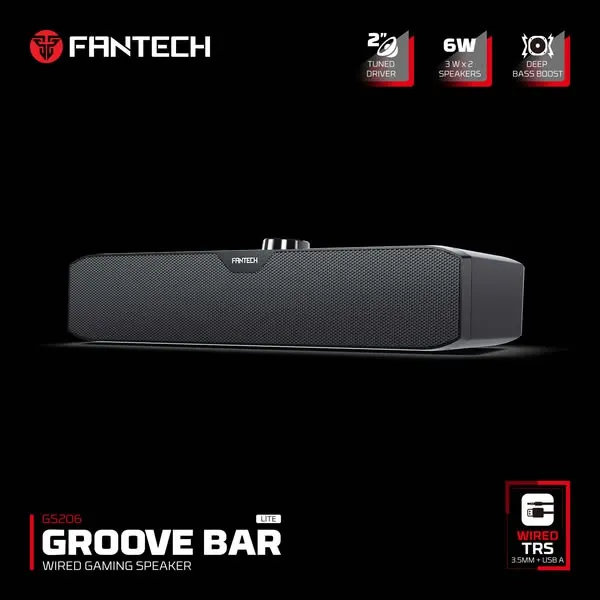 Fantech GS206 Groove Bar Wired Gaming Speaker 6W 2″ Tuned Drive