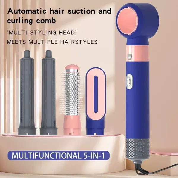 5-In-1 Hot Air Brush Hair Styler Set-In 3 Different Colors