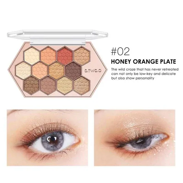 O.Two.o 12 Color Honeycomb Diamond Eyeshadow Palette