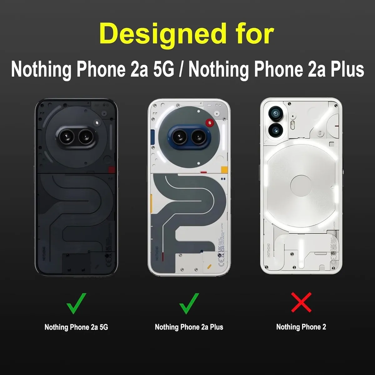 Nothing Phone 2A 5G / Nothing 2A Plus - Back Cover | Liquid Silicon Magic Case with Camera Protection | Black