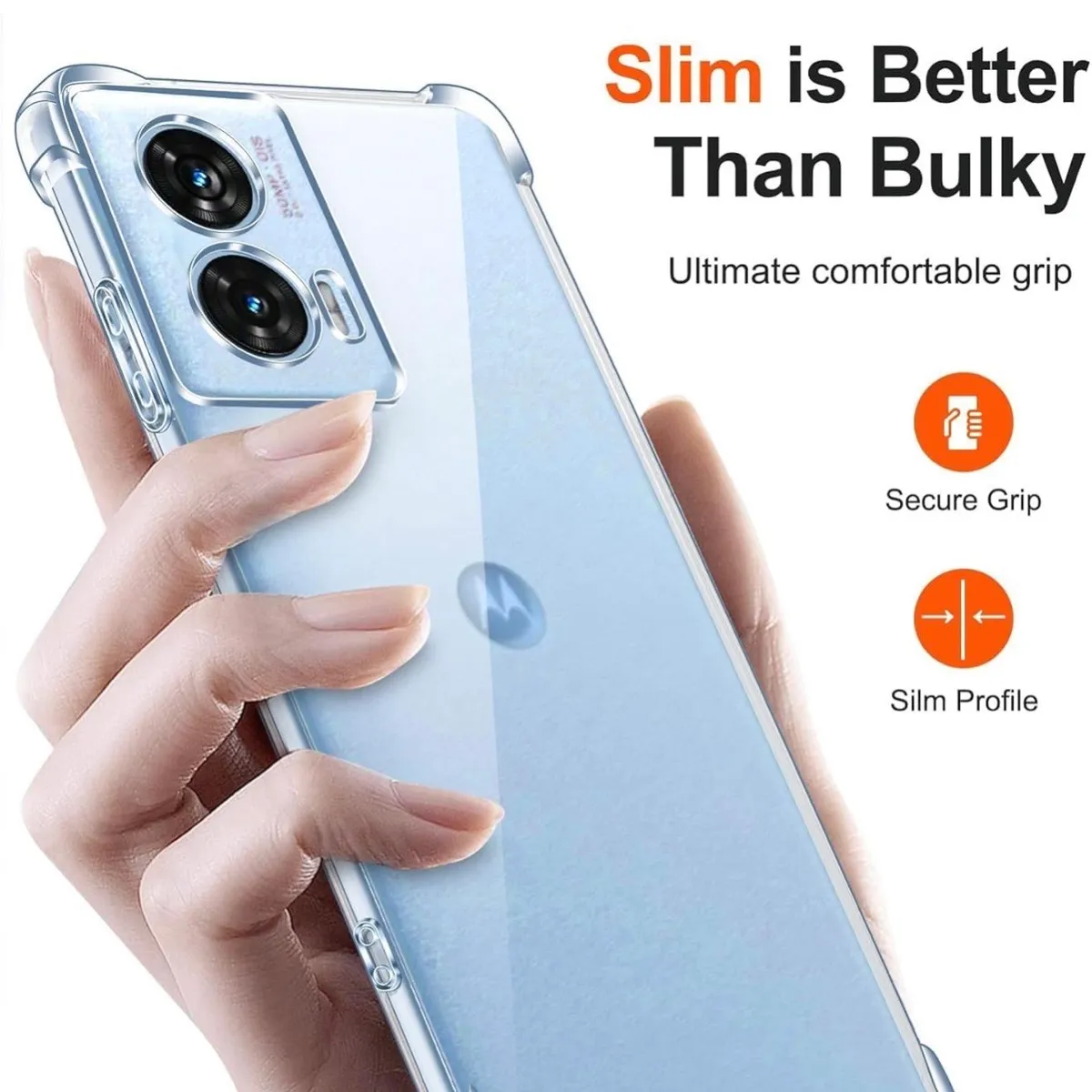 Motorola Edge 50 Fusion /  Moto G85 / Moto G96 / Transparent, Shockproof Design, Camera Edges Protection, Crystal Clear, Silicon Soft TPU and Flexible Bumper Phone Cover