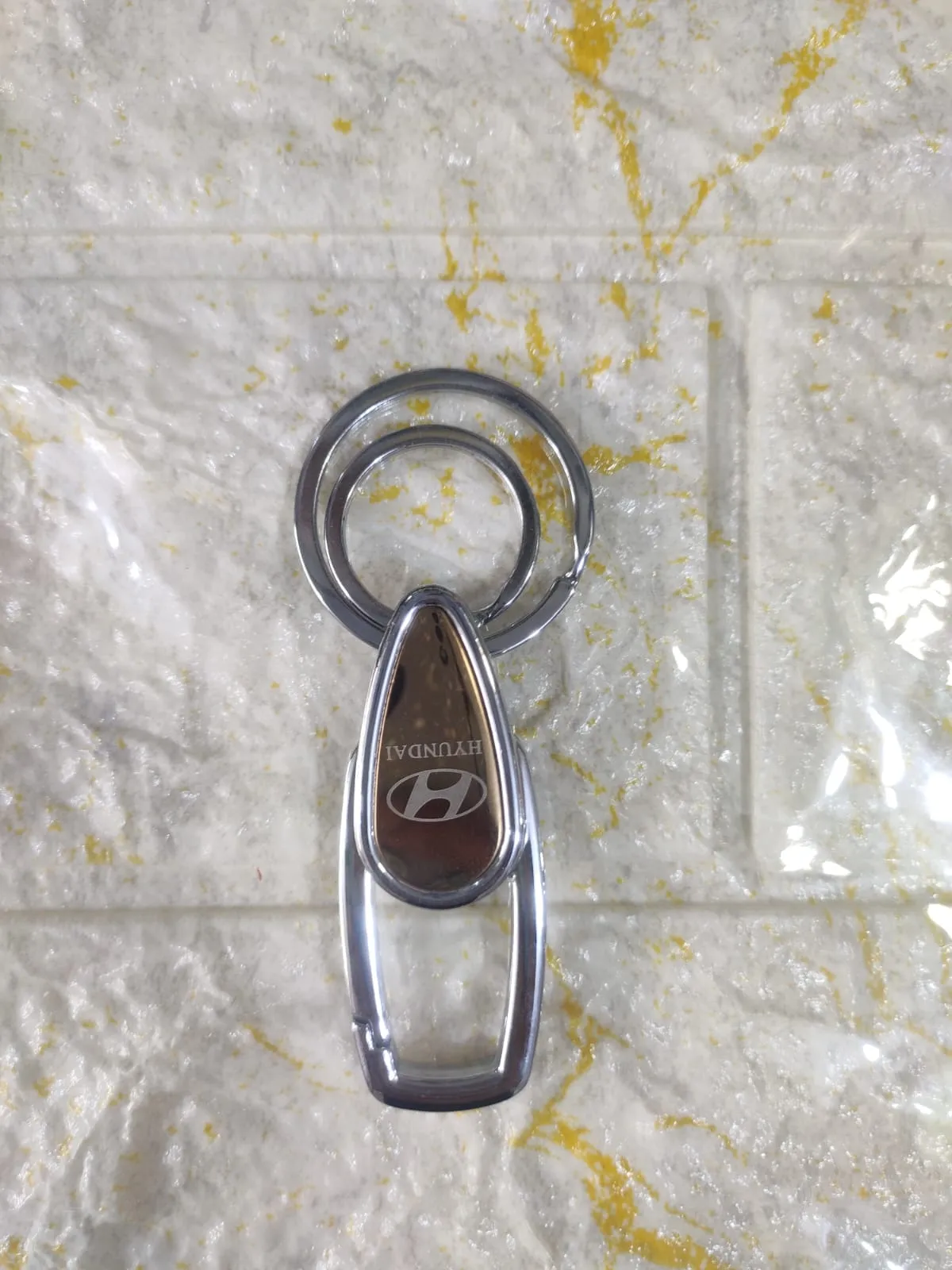 Simple Design Keyring Car Keyring Metal - Hyundai