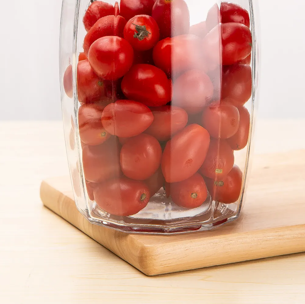 Deli Glass Jar Storage Jar Glass Container Air Tight Storage Jar Achar Jar Crystal Clear glass Jar Pumpkin Jar 500ml 1200ml 1800ml