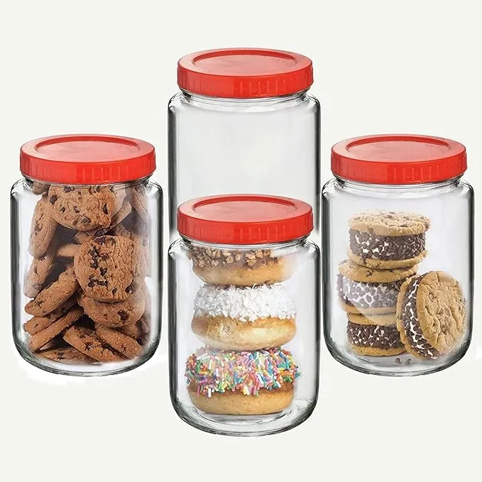 Yera Glass Achar / Pickle Jar Air Tight Round Glass, Storage Jar 150 gm 250 gm 500 gm 750 gm 1 kg 1.5 kg 2 kg 3 kg 4 kg 5 kg