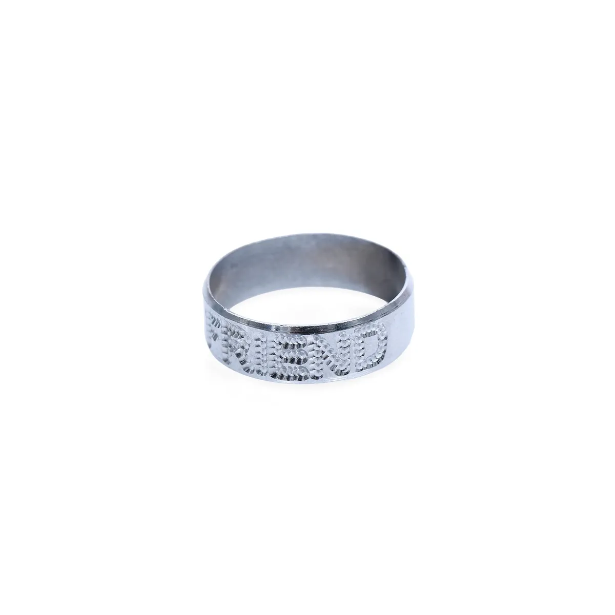 Unisex Silver Color Beautiful Plain Design Ring