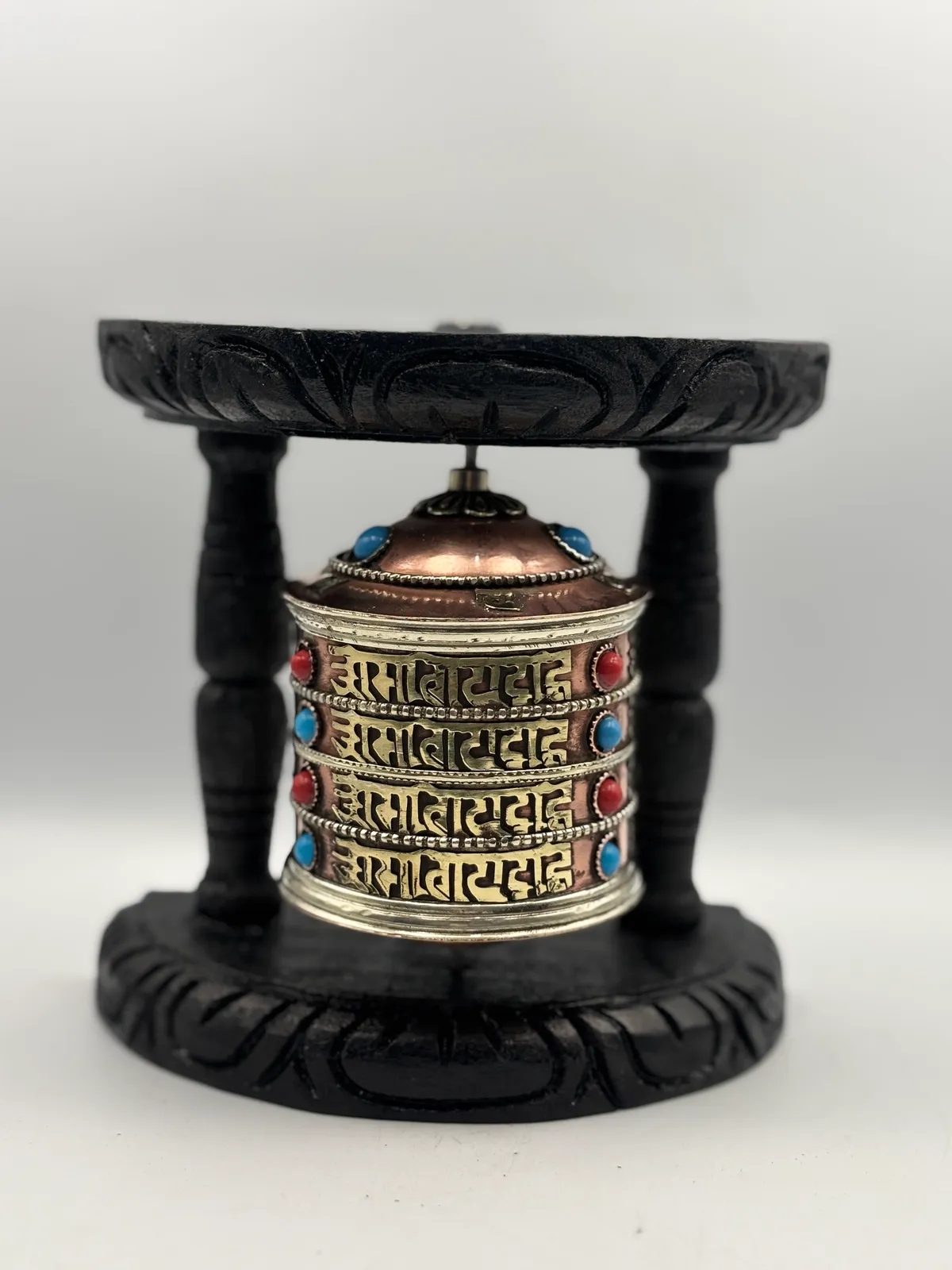 Handcrafted Spinning Prayer Wheel – Traditional Spiritual & Meditation Decor
