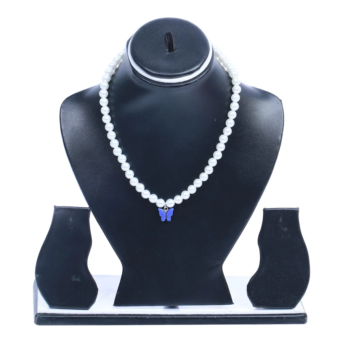 Blue Catalyst Single Layer Pearl Wedding Necklace For Women