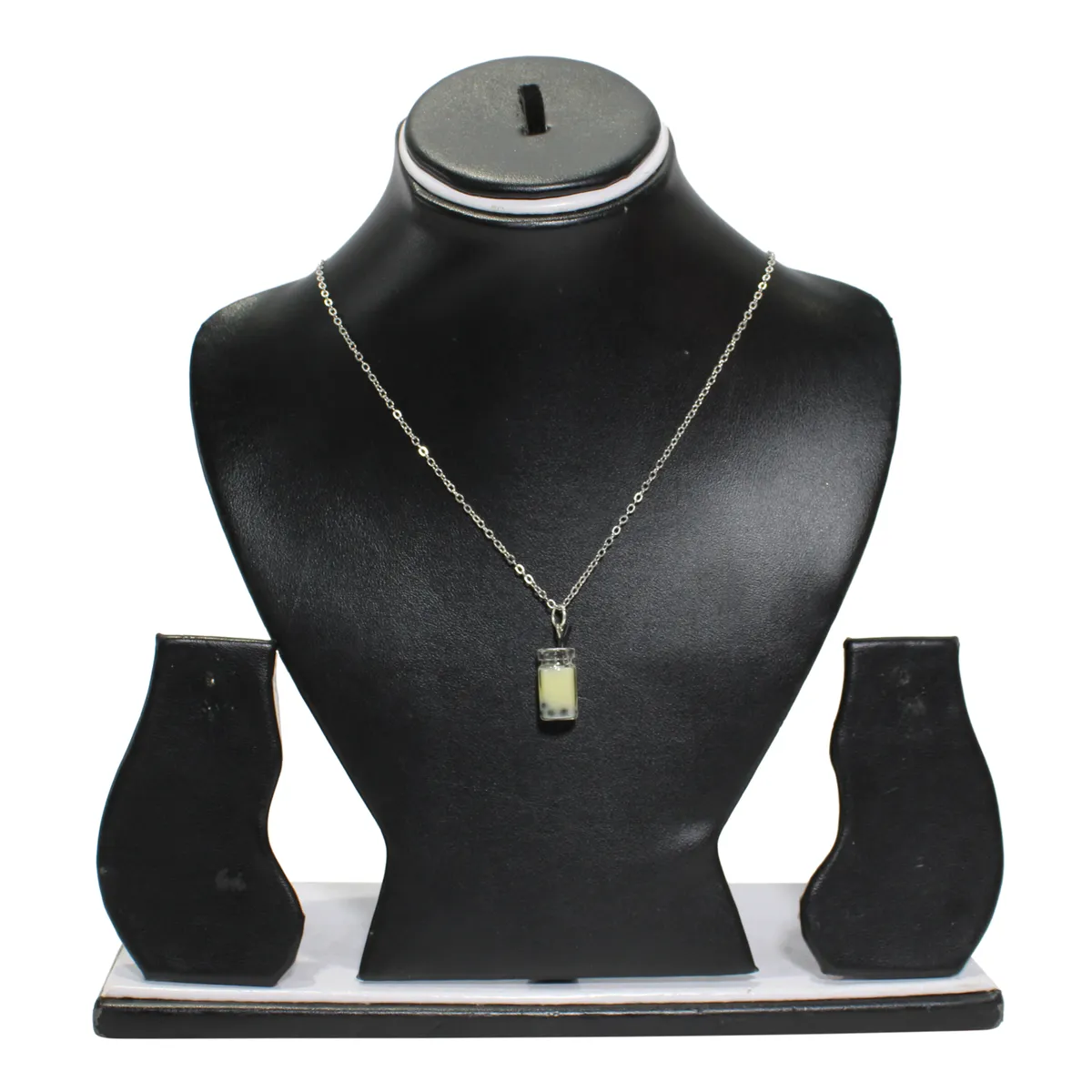 Light Brown Color Bubble Tea Design Pendant For Women