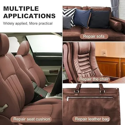 150x50cm Self Adhesive Leather Repair Patch For Sofa And Car Seat - Brown
