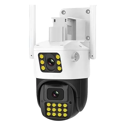 Smars Dual Lens PTZ Security Camera With Color Night Vision & Audio