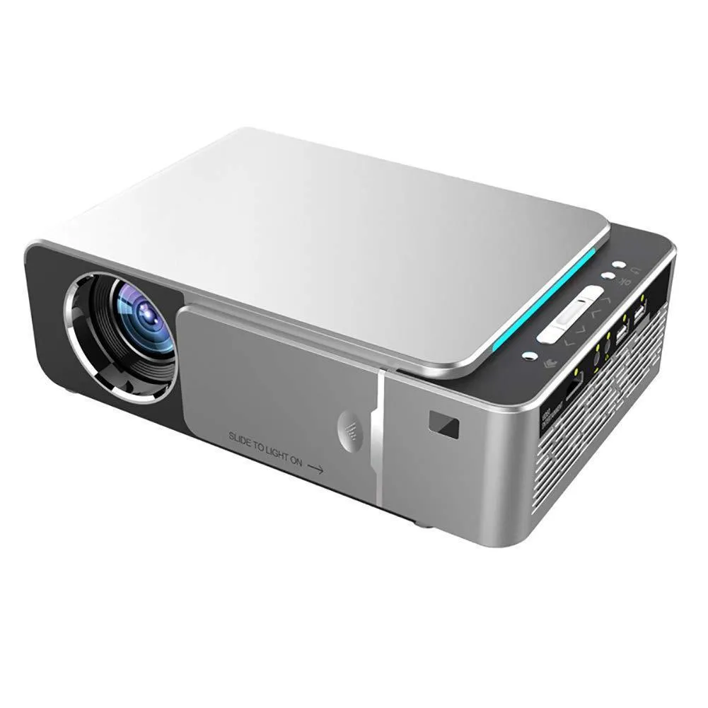 T6 HD Home Video Projector With Portable Display - Brown