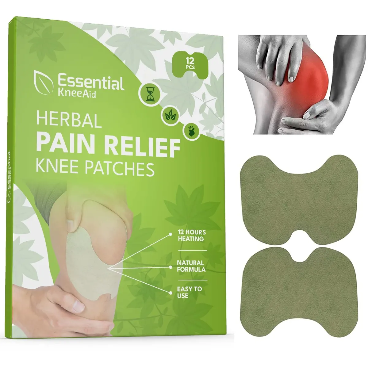 12 Pcs Pain Relief Heat Patch Stickers Set