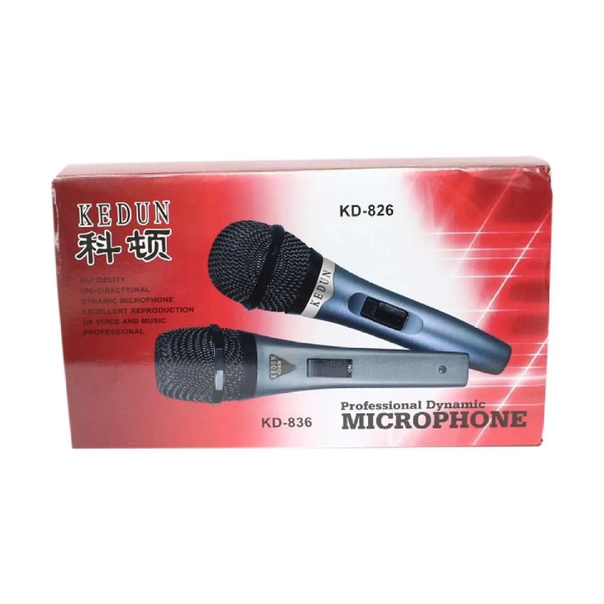Kedun KD-826 Wired Dynamic Microphone - Black