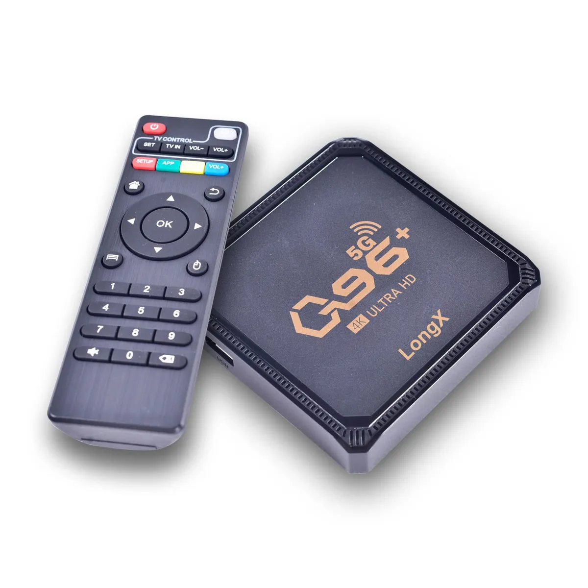 Q96+ 5G Android Smart TV Box 4GB RAM 32GB 4K WiFi - Black