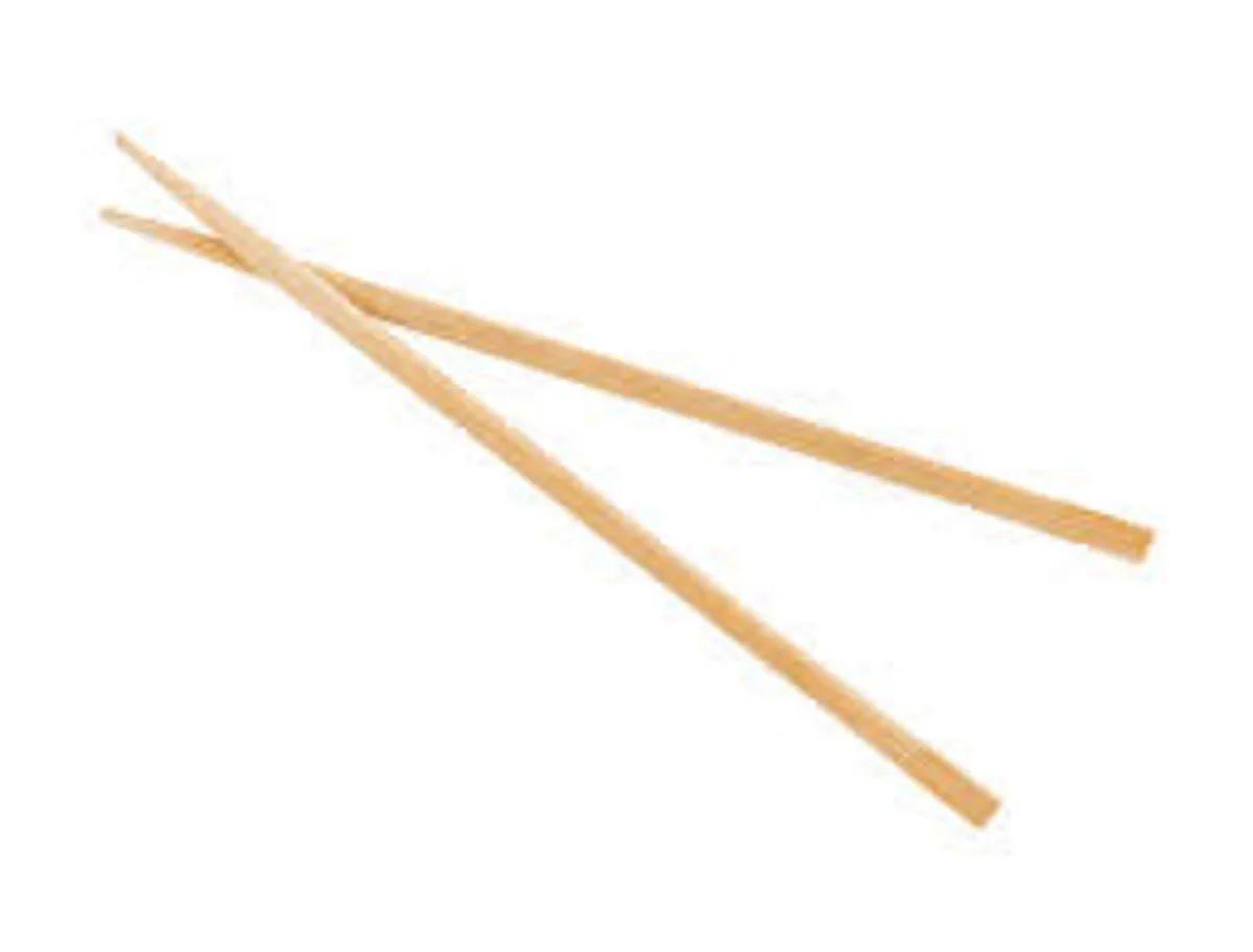 Solid Brown Reusable Wooden Chopsticks Set (2 Pairs) - Brown
