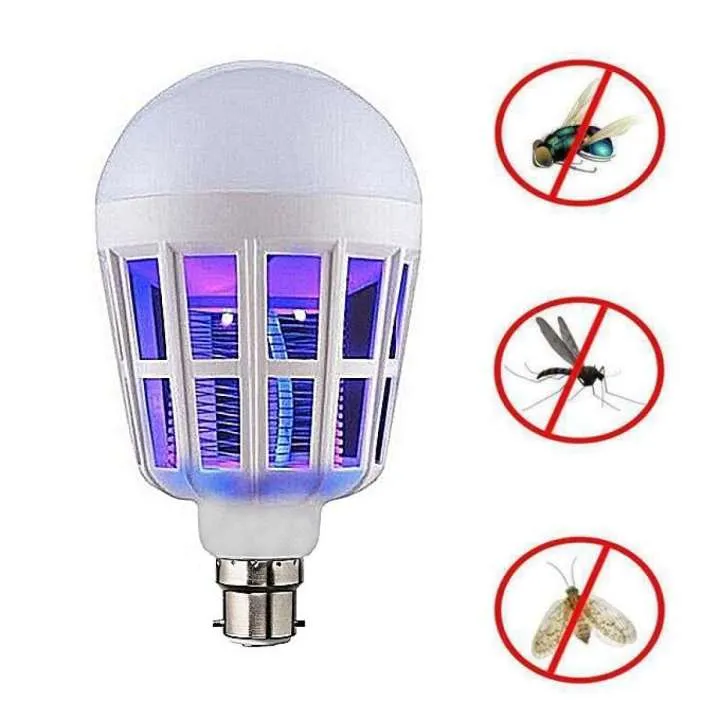 2 In 1 LED Mosquito Killer Lamp With UV Bug Zapper - White