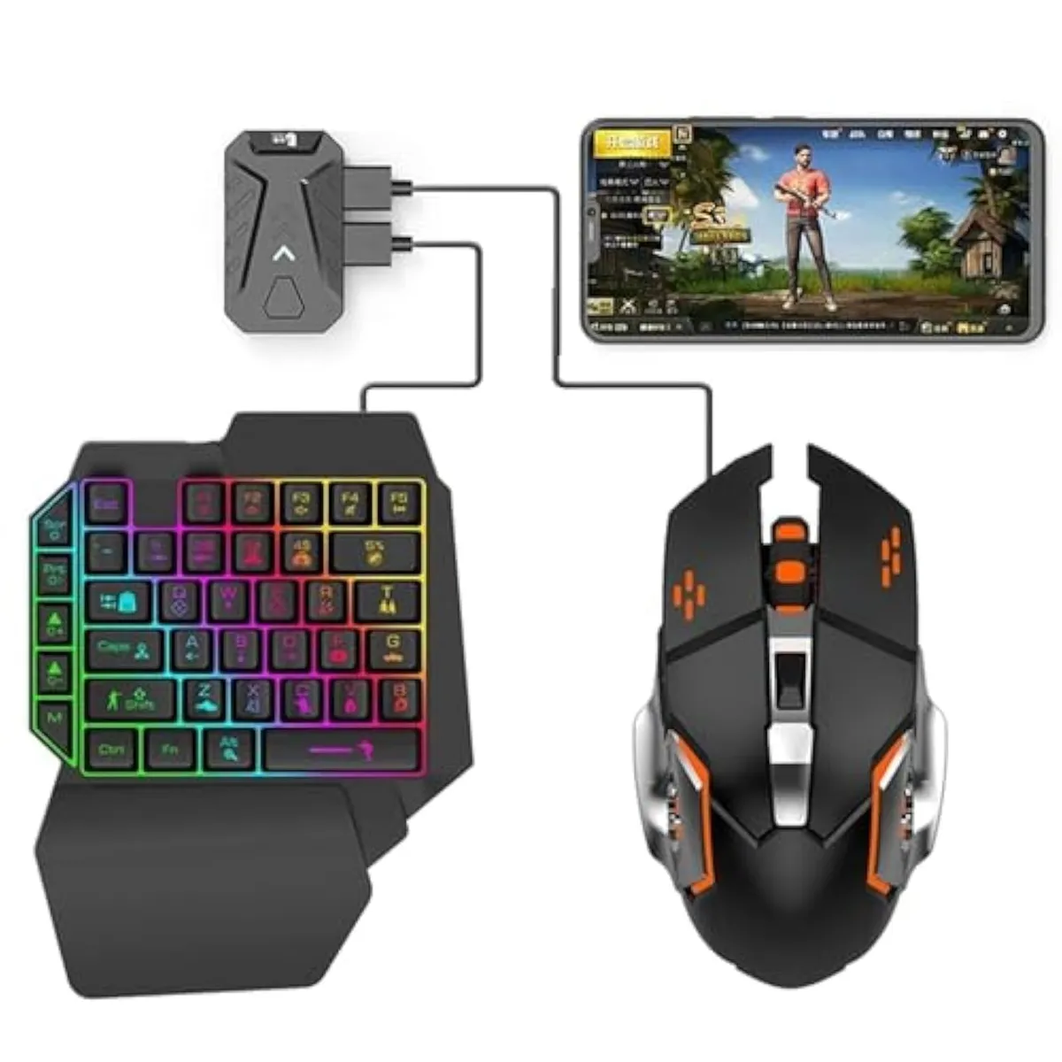 4 In 1 Mobile Gaming Accessories Combo Pack - Black