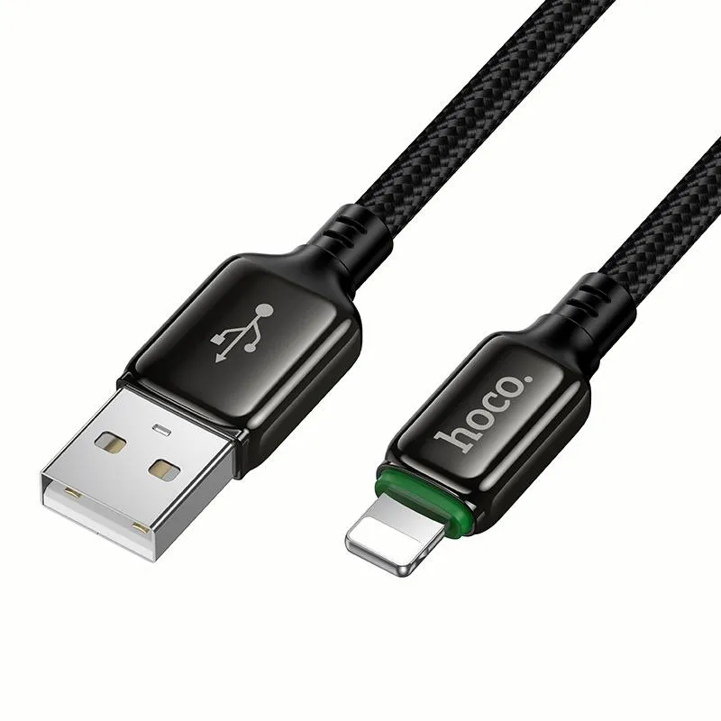 Hoco X14 2m Nylon Braided Aluminium Alloy 8 Pin to USB Data Sync Charging Cable