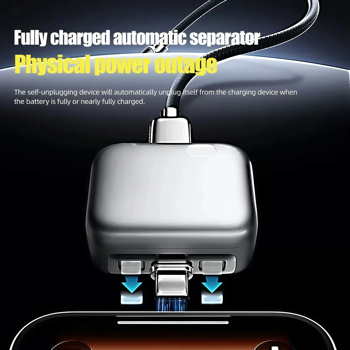 Smart Auto Disconnect Charging Separator Auto Stop Protection Fast Charging with Safety Guard for Phones Laptops Tablets Switch
