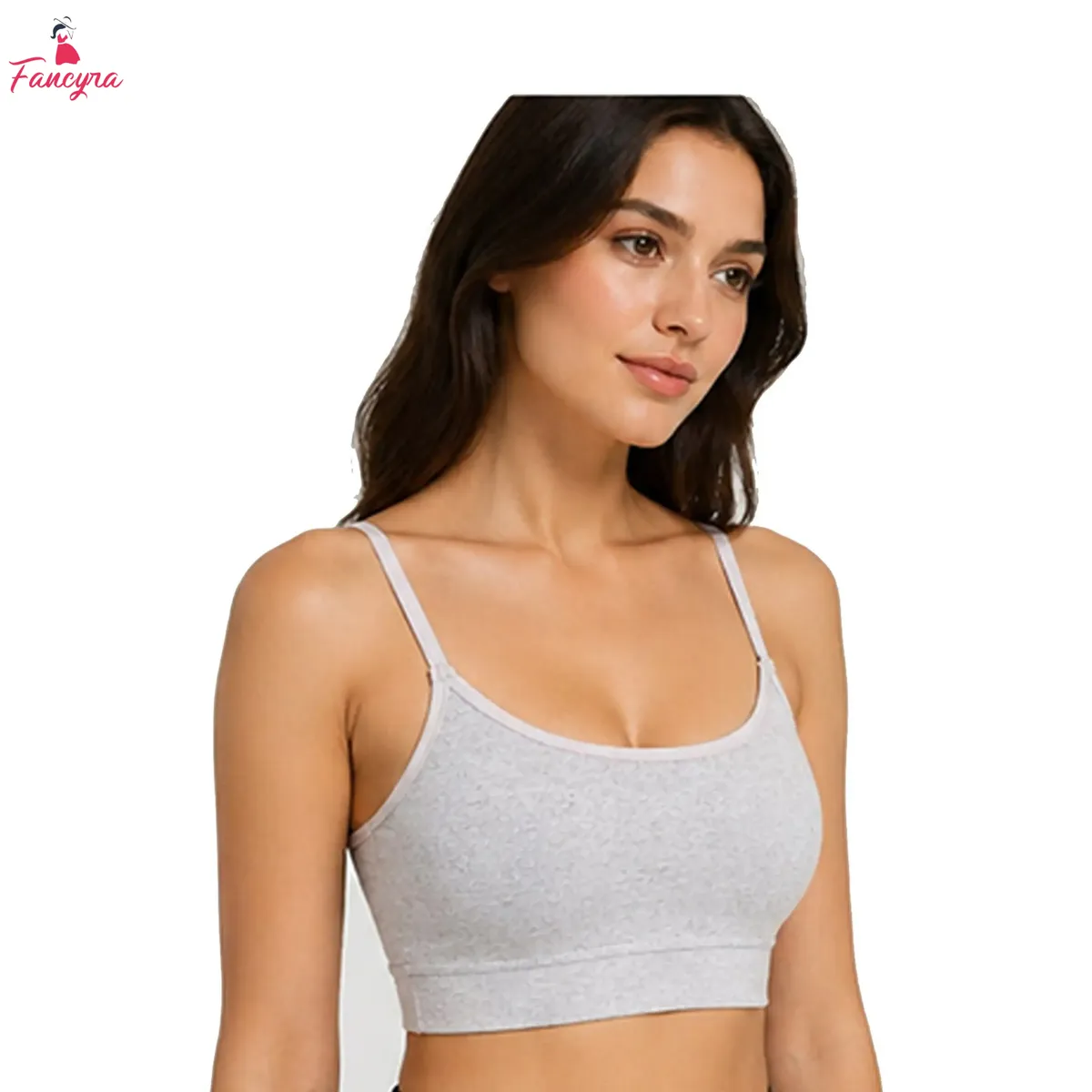 Women Non-Padded Cotton Cami Bra Sports Bralette Adjustable Strap Comfort Lounge Bra