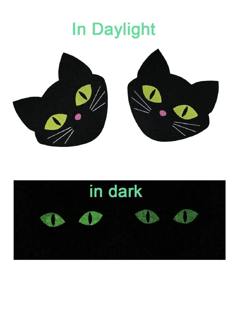 Fancyra Women Glow in the Dark Cat Shape Pasties Nipple cover