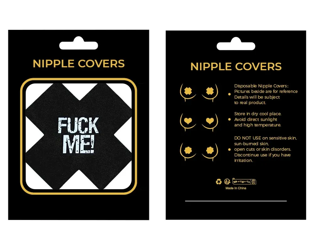 Fancyra Women Black X Shape Nipple cover for Women